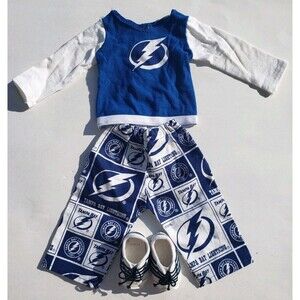 Tampa Bay Lightening Outfit for American Girl & 18in Dolls w/AG Shoes Handmade